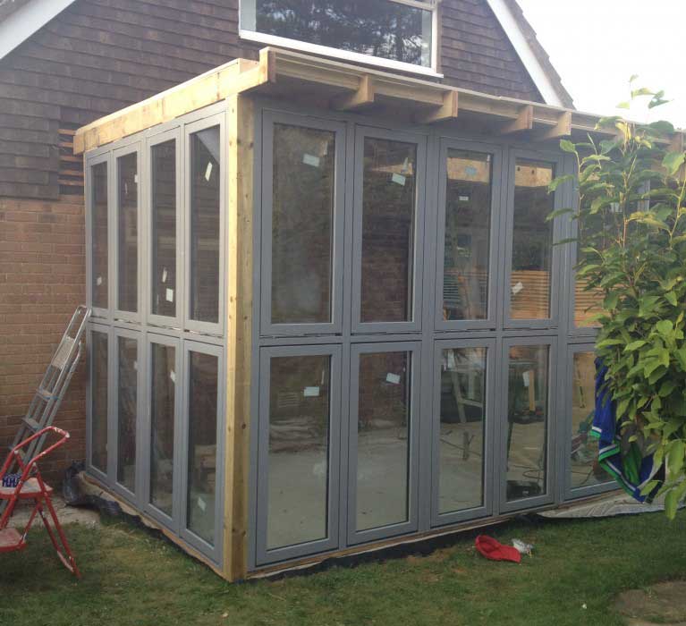 During build of garden room