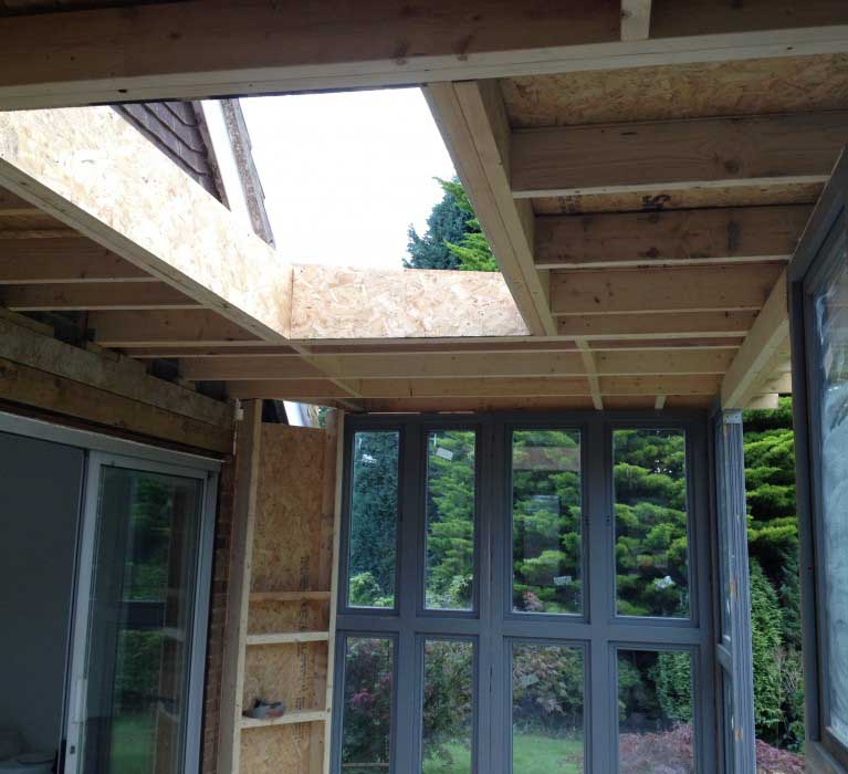 During build of garden room